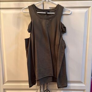 Sanctuary Olive Green Cold-Shoulder Sweatshirt